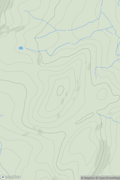 Thumbnail image for Fishpool Hill [Welshpool to Hay-on-Wye] showing contour plot for surrounding peak